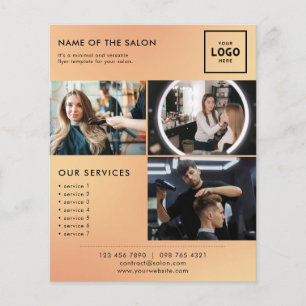 Flyer Design de Marca de Beleza Moderna para Profissiona