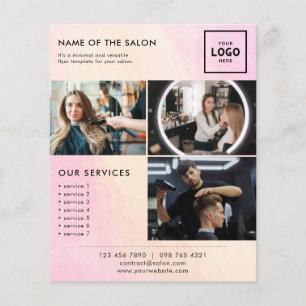 Flyer Design de Marca de Beleza Moderna para Profissiona