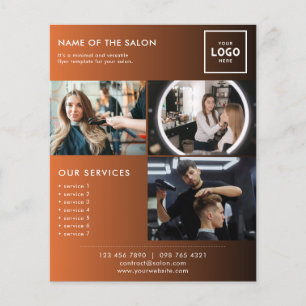 Flyer Design de Marca de Beleza Moderna para Profissiona