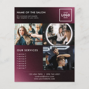 Flyer Design de Marca de Beleza Moderna para Profissiona