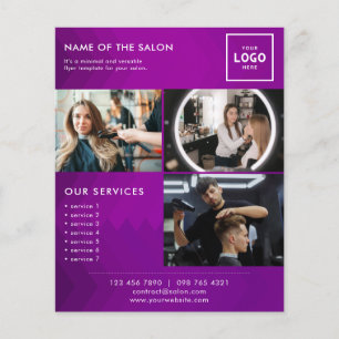 Flyer Design de Marca de Beleza Moderna para Profissiona