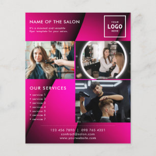 Flyer Design de Marca de Beleza Moderna para Profissiona