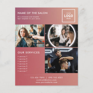 Flyer Design de Marca de Beleza Moderna para Profissiona