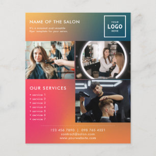 Flyer Design de Marca de Beleza Moderna para Profissiona