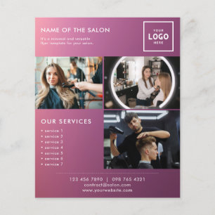 Flyer Design de Marca de Beleza Moderna para Profissiona