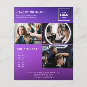 Flyer Design de Marca de Beleza Moderna para Profissiona