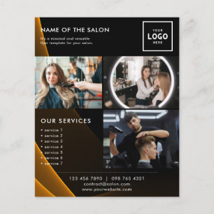 Flyer Design de Marca de Beleza Moderna para Profissiona