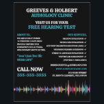 Flyer Design de Ondas Sonoras, Audiologista, Clínica Aud<br><div class="desc">Design De Ondas Sonoras,  Audiologista,  Folhetos De Publicidade Clínica Audiológica Da Loja De Cartão de visita.</div>