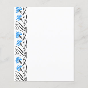 Flyer Design de ponto transversal de Cornflower azul