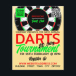 Flyer Design de prancheta, Anúncios de Torneio Darts<br><div class="desc">Design Dartboard,  Folhetos De Anúncios De Torneio Darts Pela Loja De Cartão de visita.</div>