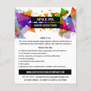 Flyer Design de Triângulo Gráfico, Anúncio de Design de 