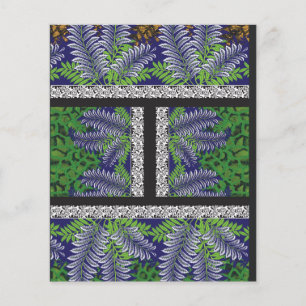 Flyer design de um padrão verde e amarelo