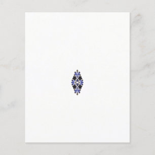 Flyer design de uma flor azul e negra