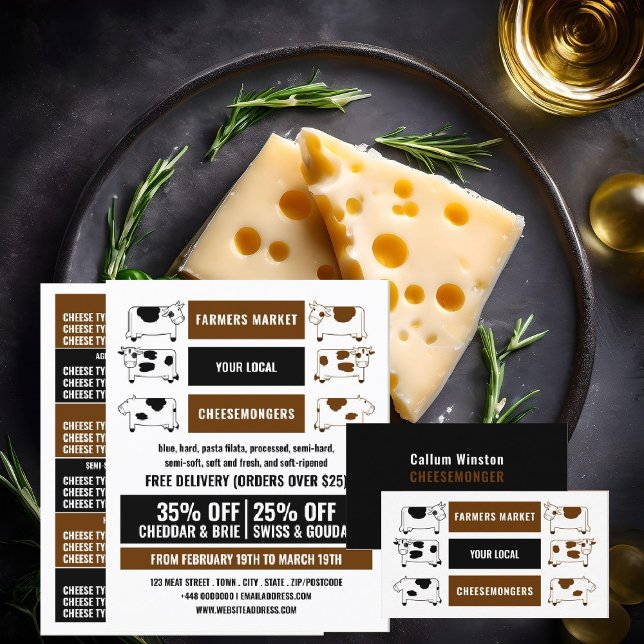 Flyer Design de Vaca Leiteira, Publicidade Cheesemonger (Criador carregado)