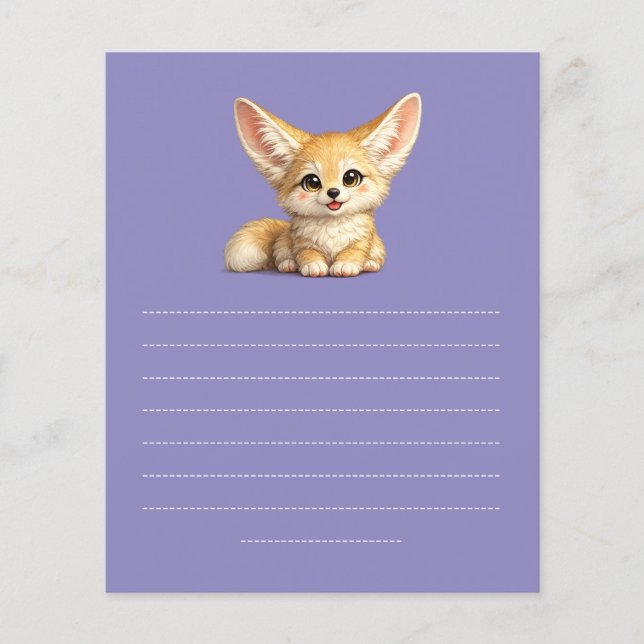 Flyer Design de Vibrações Positivas de Raposa Fennec Fel (Frente)