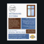 Flyer Design, Janela e Empresa Fitter Porta<br><div class="desc">Folhetos De Publicidade Da Empresa De Fixação De Janelas,  Janelas E Portas Pela Loja De Cartão de visita.</div>
