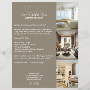 Flyer Designer Profissional Moderno Bege