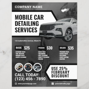 Flyer Detalhe de carro automotivo moderno