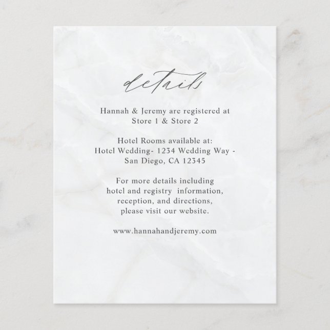 Flyer Detalhes da Marble de Orçamento (Frente)