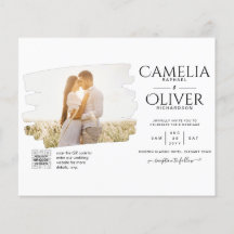 Detalhes do Convite de casamento RSVP de CÓDIGO QR