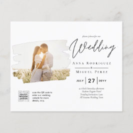 Flyer Detalhes do Convite de casamento RSVP de CÓDIGO QR