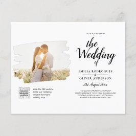 Flyer Detalhes do Convite de casamento RSVP de CÓDIGO QR