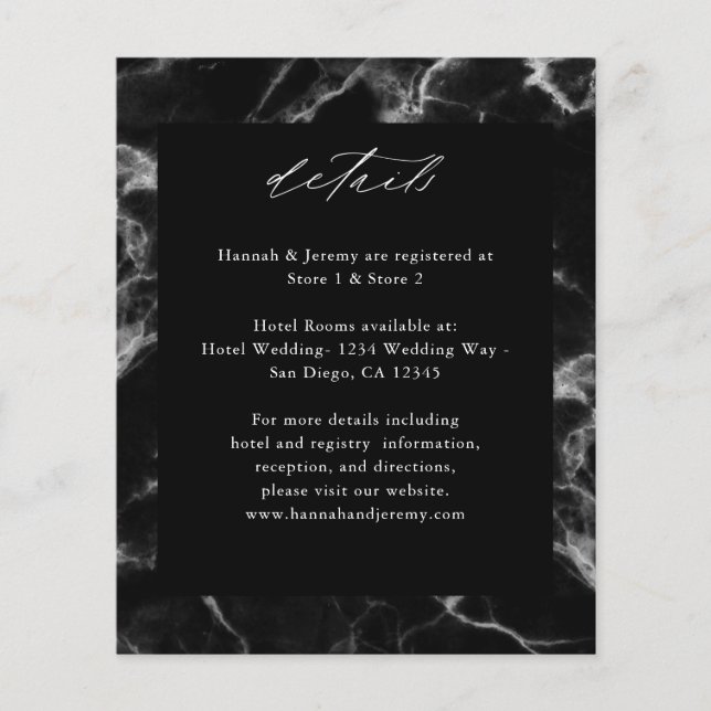 Flyer Detalhes do Mármore Preto do Orçamento 2 (Frente)