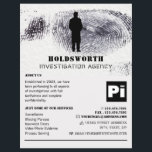 Flyer Detetive Detetive Investigador Privado Design<br><div class="desc">Design de Olhos Privados, Detetive Privado Investigador Flyer pela Loja Cartão de visita.</div>