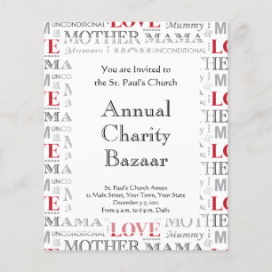 Flyer Dia das mães ou aniversário do amor de mãe do