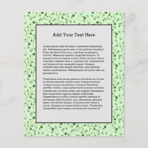 Flyer Dia de São Patrício verde de quatro folhas de re