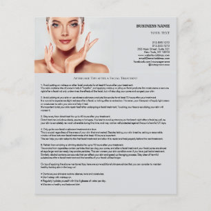 Flyer Dicas após tratamento após tratamento facial 4,5