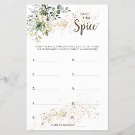 Flyer Diga que Spice Herbal Chá de panela Game Card