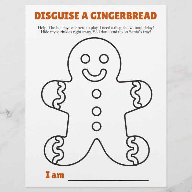 Flyer Disfarce um Modelo de Biscoito de Natal e Instruçõ (Frente)