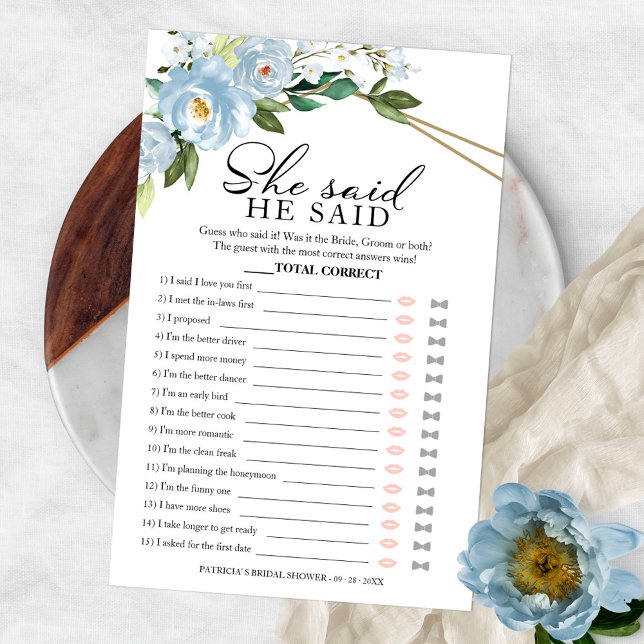 Flyer Disse Que Disse O Jogo Chá de panela Azul (Criador carregado)