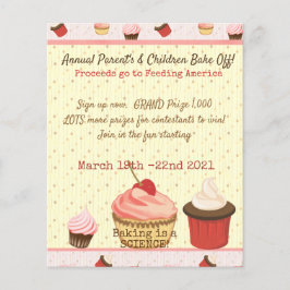 Flyer Diversão do cupcake