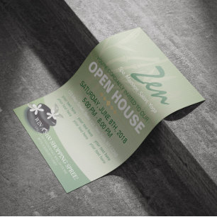 Flyer Do salão de beleza de bambu de pedra da massagem