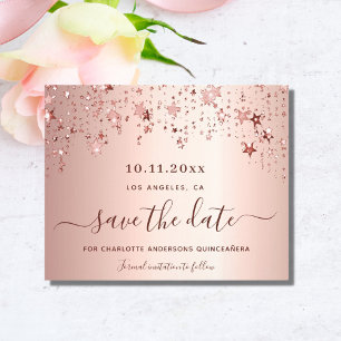 Flyer Doce 16 orçamento de blush rosa dourado Salve a D