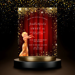 Flyer Doce 16 vermelhos do filme de glitter