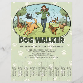 Flyer Dog Walker Dog Walking Service Custom