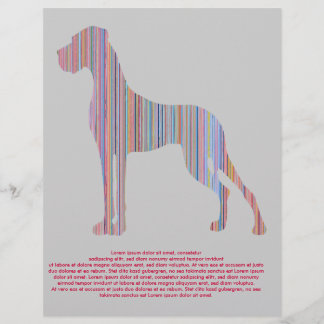 Flyer Dogue Alemão em Cores Pastel