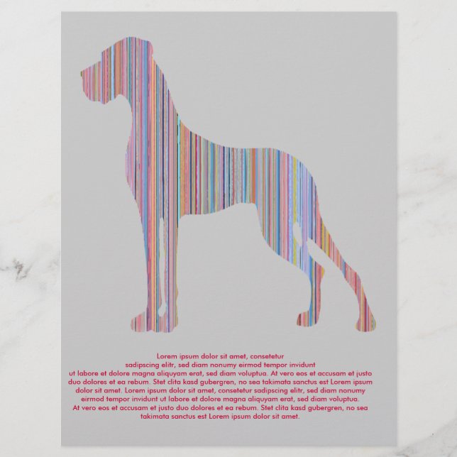 Flyer Dogue Alemão em Cores Pastel (Frente)