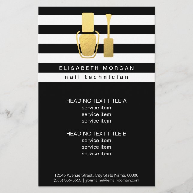 Flyer Dourada Tendência do Técnico das Notas Poloneses (Frente)