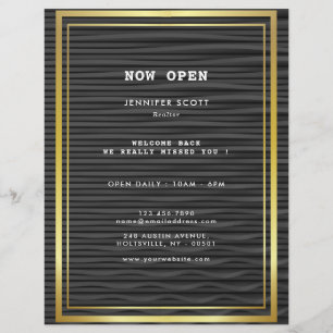 Flyer Dourado de luxo minimalista