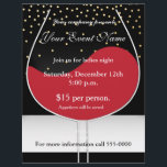 Flyer Dourado Vinho Vermelho e Poster de Evento Chique P<br><div class="desc">Dourado vinho tinto e Poster de panfleto para eventos de chic preto. Personalize a frente e a parte traseira com texto.</div>