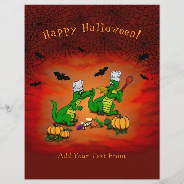 Flyer Dragões - Feliz Halloween! Hoje eu cozinho (Frente)