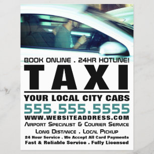 Flyer Driver, Taxi Cab Firm com Lista de Preços