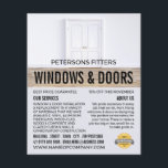 Flyer Duplas portas, janela e porta da empresa Fitter<br><div class="desc">Folheto publicitário da empresa de fachada de duas portas,  janela e porta,  pela loja de Cartão de visita.</div>