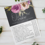 Flyer Dusty Pink - Jogo Floral com Dusty Cover ou Embaix<br><div class="desc">Jogo Sobre ou Sob chá de panela. Flores rosa poeirento e roxo,  cor de água,  sobre fundo de carvão. Itens correspondentes para concluir sua coleção de eventos estão disponíveis em nossa loja Zazzle!</div>