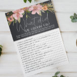 Flyer Dusty Pink - Jogo Floral, o que diria o noivo<br><div class="desc">O que o jogo de chá de panela do Groom Say? Flores rosa poeirento e roxo,  cor de água,  sobre fundo de carvão. Itens correspondentes para concluir sua coleção de eventos estão disponíveis em nossa loja Zazzle!</div>