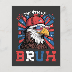 Flyer É 4 De Julho Bruh Águia-Cabeluda Patriótico